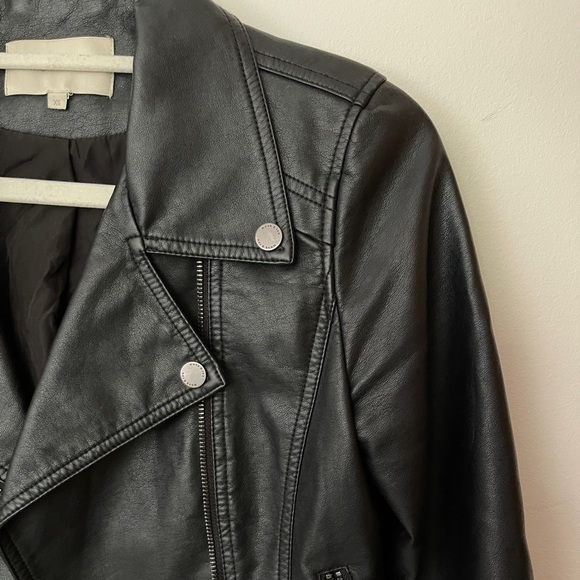 Women’s Vegan Leather Black Jacket Size XS - Picture 2 of 5